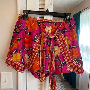 FARM Rio Pink Tapestry Floral Shorts